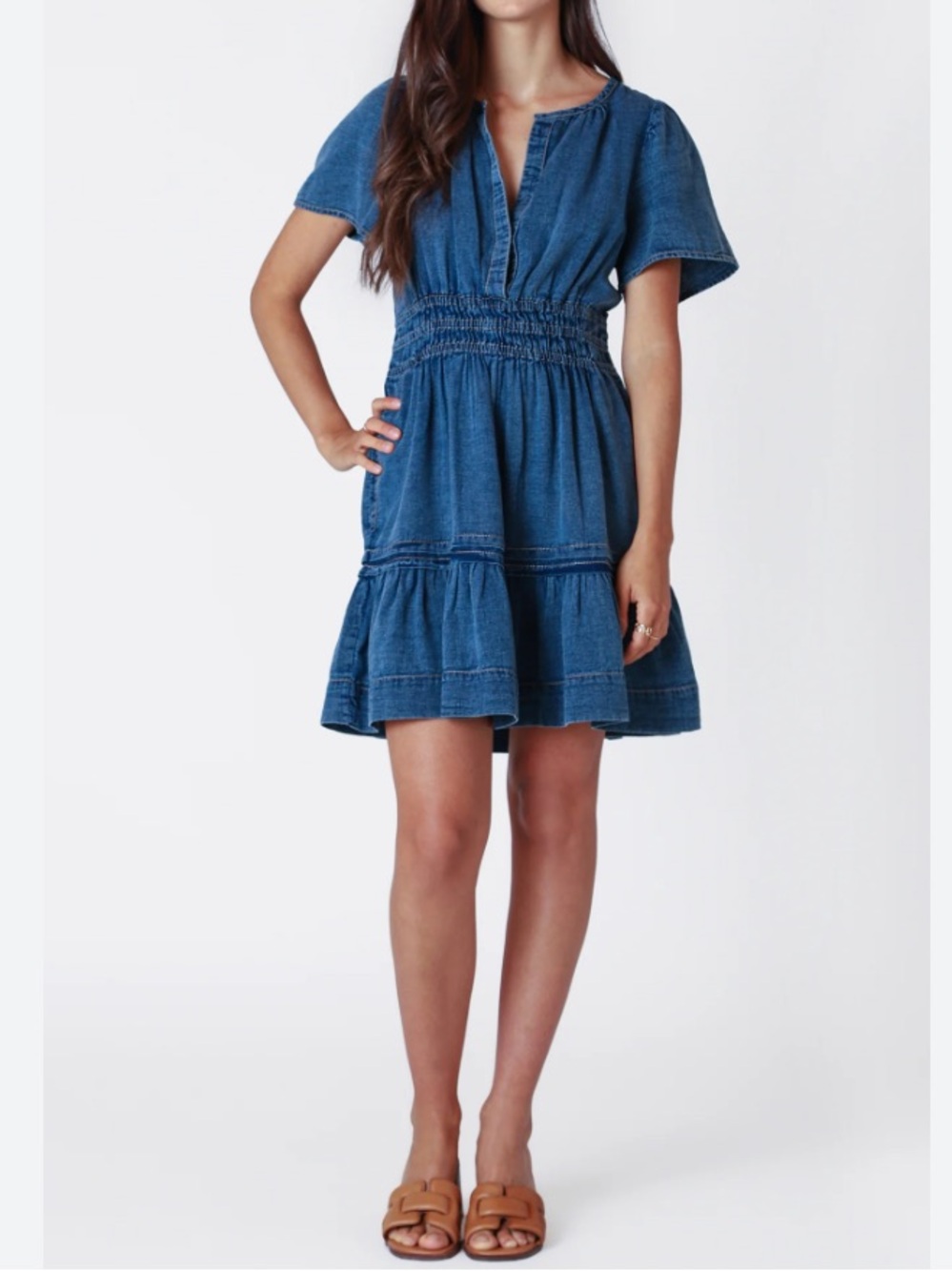 Anthropologie The Somerset Mini Dress Blue Denim M